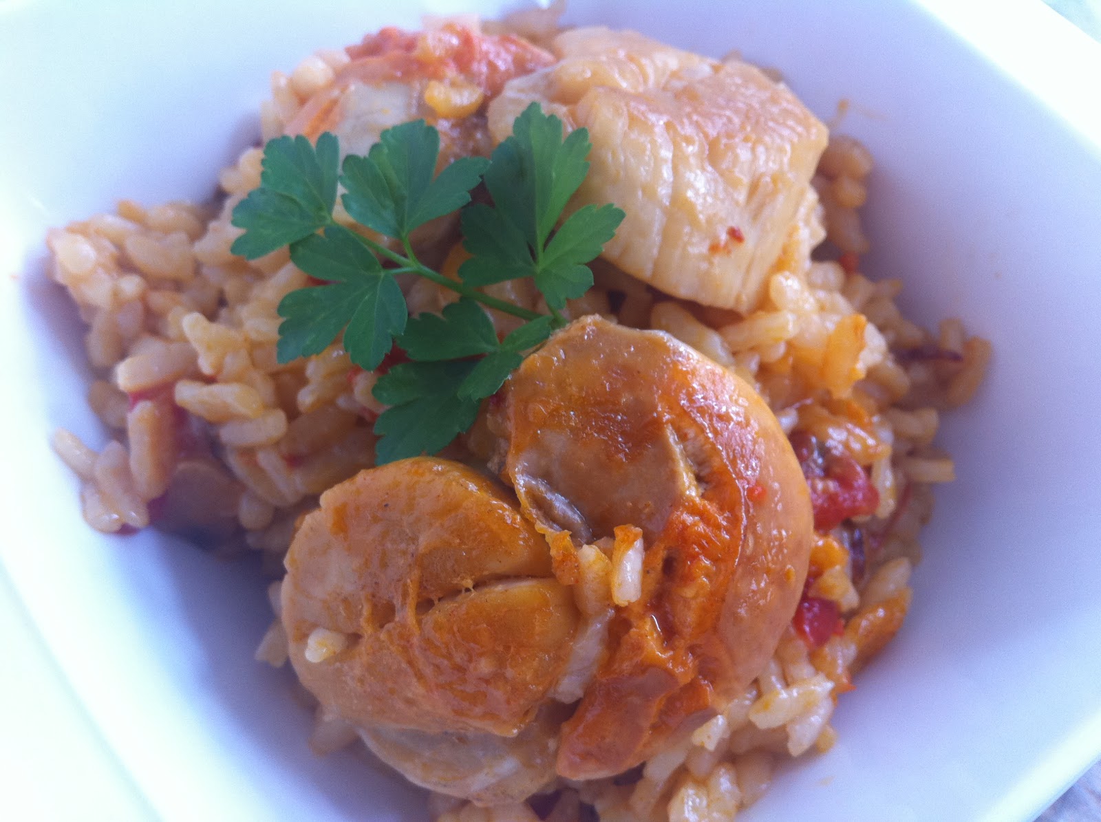 María's Recipe Book: Arroz con vieiras y morrones